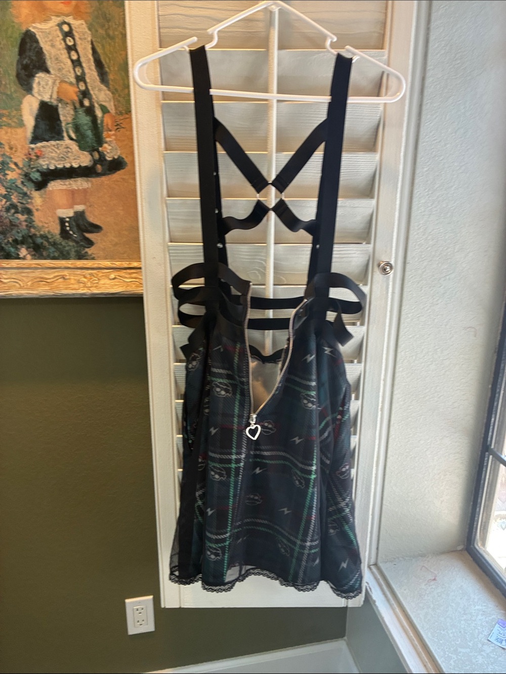 Mattel Black Top with Dark Green Plaid Skater Skirt - Picture 12 of 16